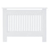 Modern Radiator Cover Cabinet MDF Vertical Slat Shelve Home Furniture White