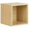 Oak Vinyl Lp Music Record Storage Box Cube 12" Case Dj Studio Cabinet
