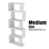 Wood Bookcase Bookshelf S Shape 5 Tier Shelves Free Standing Shelving Storage