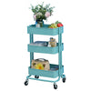 3 Tier Slim Kitchen Storage Trolley Cart Rack Tray Shelf Rolling Wheel W/ Handle