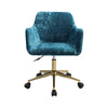 Velvet Office Chair Swivel Computer Desk Armchair Adjustable Padded Seat Home UK