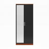 Wardrobe With Mirror 2 High Gloss Write Storage Drawers Door Shelf Bedroom