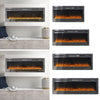 Electric Fire Wall Mounted/Recessed Fireplace Remote&Touch Screen+Crystal&Logs