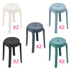 10x Stacking Plastic Dining Stool Space Saving Living Room Kitchen Chair Seating