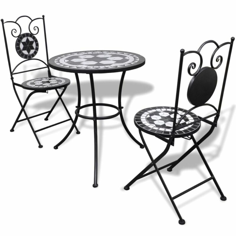 Mosaic Garden Bistro Set Chairs & Table Home Furniture Outdoor Patio Dining 2020