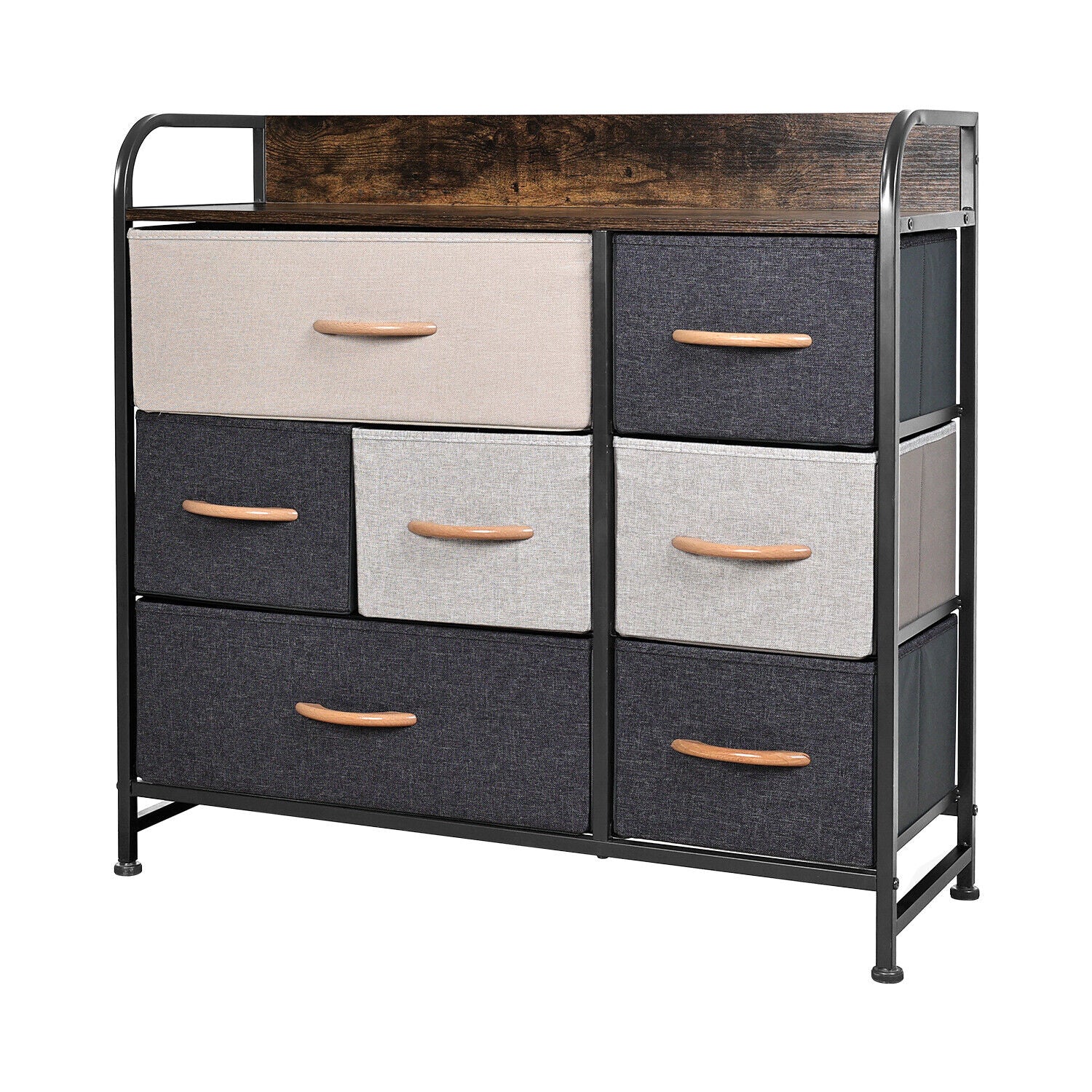 Fabric Chest of Drawer 5/7-Drawer Dresser Storage Organizer Bedroom Cabinet Unit