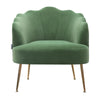 Upholstered Oyster Petaled Armchair Shell Tub Chair Sofa Fireside Leisure Velvet