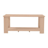 2 Tier Wooden Rectangular Coffee End Table Shelf Cocktail Table Living Room