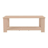 Two-Tier Contemporary Coffee Table w/ Open Shelf 4 Legs Home Furniture Vintage