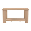 Two-Tier Contemporary Coffee Table w/ Open Shelf 4 Legs Home Furniture Vintage