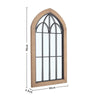 Large Window Wall Garden Mirror Ornament Indoor/Outdoor Arch Frame Mirrors Decor