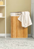 Bamboo Laundry Basket Clothes Storage Bag Sorter With Lid