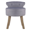 Bedroom Dressing Table Stool Velvet Upholstered Low Back Dining Chair Guest Seat