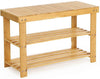 3Tier Shoe Rack Seating Bench Hallway Storage Organiser Holder Stand Bamboo