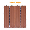 11x Plastic Decking Tiles Interlocking Click Decking Boards WPC Garden Flooring