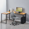 Black Computer Desk L Shape Home Office Desks Large PC Workstation Corner Table