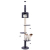 Floor to Ceiling Cat Tree Tower Climbing Activity Center with Condo 220-260cm