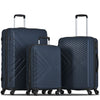 Hard Shell Cabin Large Suitcase 3x Set 4 Wheels Luggage Trolley Case Lightweight
