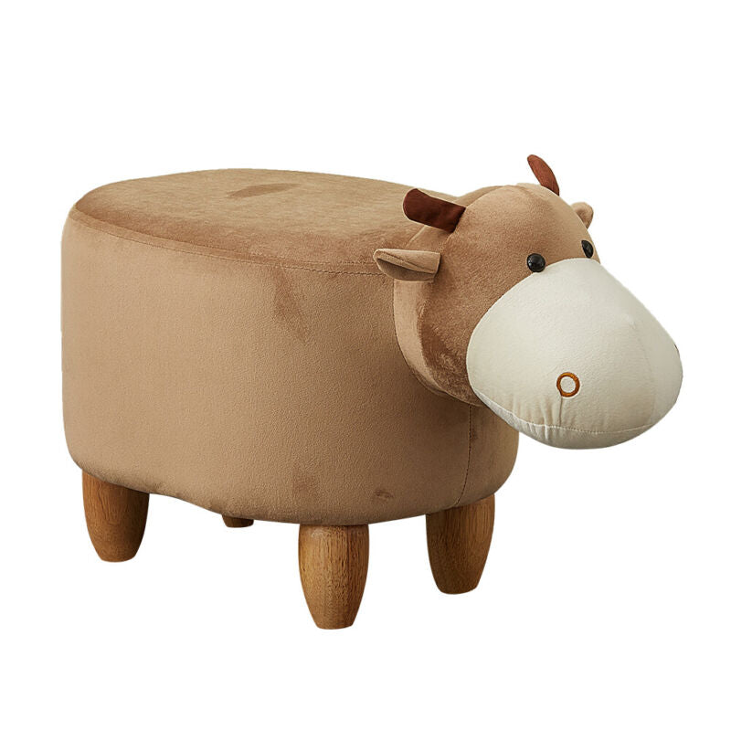 Upholstered Animal Shaped Ottoman Ride-on Footrest Stool Rest Seat TOY Kids New
