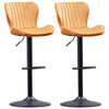 2x Bar Stools Breakfast Comfortable Swivel Gas Lift Kitchen Stool Leather Chairs