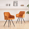 2X Dining Chairs Set Faux Suede Leather/Velvet Padded Metal Legs Armchair Home