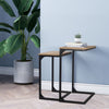 Seville Modern Wooden Metal Frame Side End Table Nesting Coffee Living Bedroom