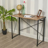Rectangle Wooden Folding Table Steel Legs Computer Work Office Desk Bedroom