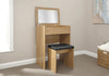 COMPACT DRESSING TABLE SET UNIT MAKEUP DRESSER DESK DRAWER & PADDED STOOL SEAT