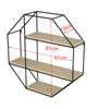 Wall Mounted Storage Shelf Geometric Floating Display Rack Round/Square/Diamond