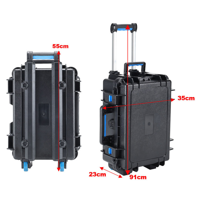 Waterproof Hard Plastic Carry Cases Cam Lens Storage Tool Box Portable Organizer