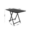 Folding Side Dining Table 2/4/6 Chairs Foldable Design Wood Grain Dinette Stools