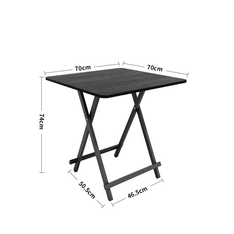 Folding Side Dining Table 2/4/6 Chairs Foldable Design Wood Grain Dinette Stools