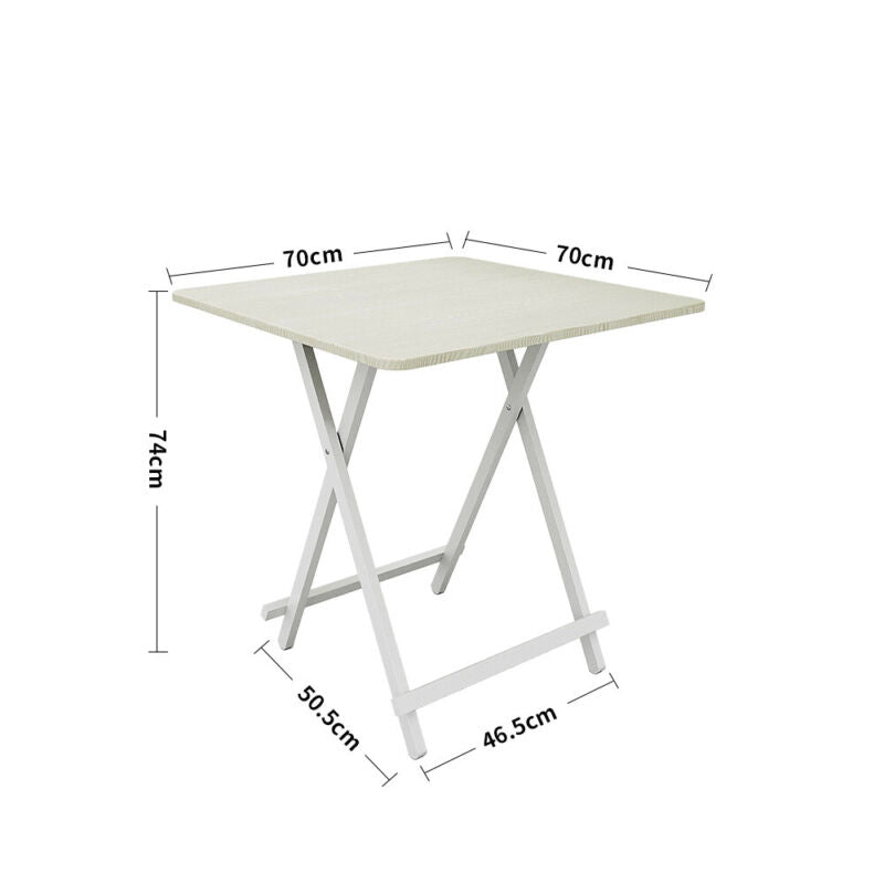 Folding Side Dining Table 2/4/6 Chairs Foldable Design Wood Grain Dinette Stools