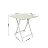 Folding Side Dining Table 2/4/6 Chairs Foldable Design Wood Grain Dinette Stools