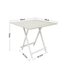 Folding Side Dining Table 2/4/6 Chairs Foldable Design Wood Grain Dinette Stools