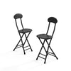 Folding Side Dining Table 2/4/6 Chairs Foldable Design Wood Grain Dinette Stools