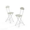 Folding Side Dining Table 2/4/6 Chairs Foldable Design Wood Grain Dinette Stools