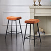 2/4PCS Bar Stools Breakfast Kitchen Stool Industrial Barstools Velvet Seat Metal