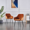 Set of 2/4 Dining Chairs Velvet Padded Seat Metal Legs High Back Chairs Kitchen