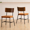 2* Velvet Dining Chairs Soft Padded Seat Metal Leg Modern Office Kitchen