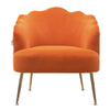 Nordic Scallop Back Armchair Vintage Petals Flower Seat Lotus Tub Accent Chair