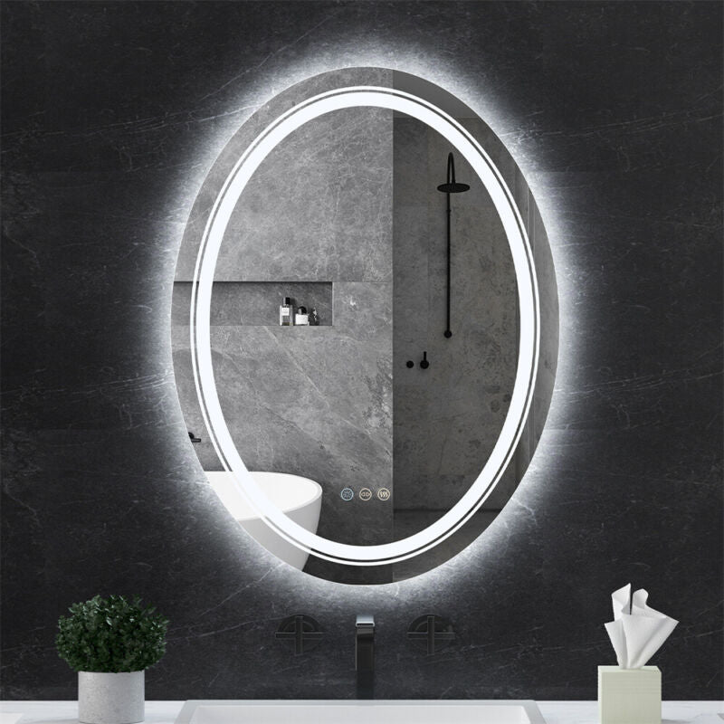 XXL Large Fogless LED Bathroom Mirror Dual Hanging Makeup Vanity Mirror Series