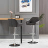 1/2/4X Bar Stools Gas Lift Swivel Stool Velvet Breakfast Chairs Metal Legs