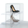 Shoe Boxes Clear Plastic Storage Containers 22h x 36w x 29d cm Heavy Duty