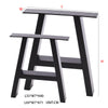 2PCS INDUSTRIAL STEEL TABLE LEGS CABINET CHAIR DESK METAL LEGS SET BlLACK UNITS