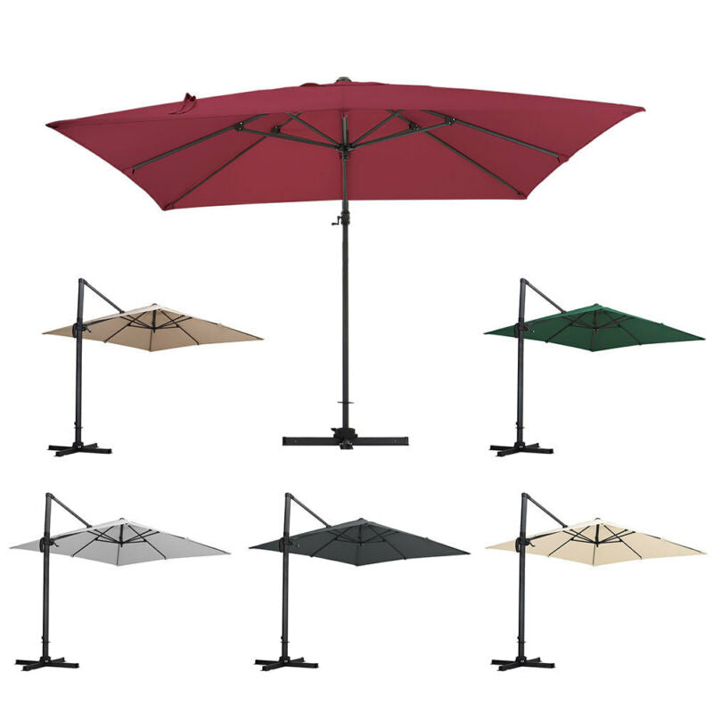 Banana Parasol Umbrella Cantilever Sun Shade Tilt Hanging Garden Outdoor Canopy