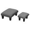 Indoor Foot Rest Stool Padded Footstool Pouffe Rest Seat Chair with Wooden Legs
