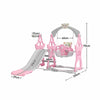 4 in 1 Kids Climbing Frame Swing Slide Sets Garden Play Set with Basketball Hoop