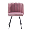 Modern Home Dining Chairs Soft Velvet Petal Backrest Dresser Chair Grey / Pink
