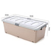 Stackable Plastic Storage Boxes Under-Bed Container Home Bedroom Lid & Wheels UK